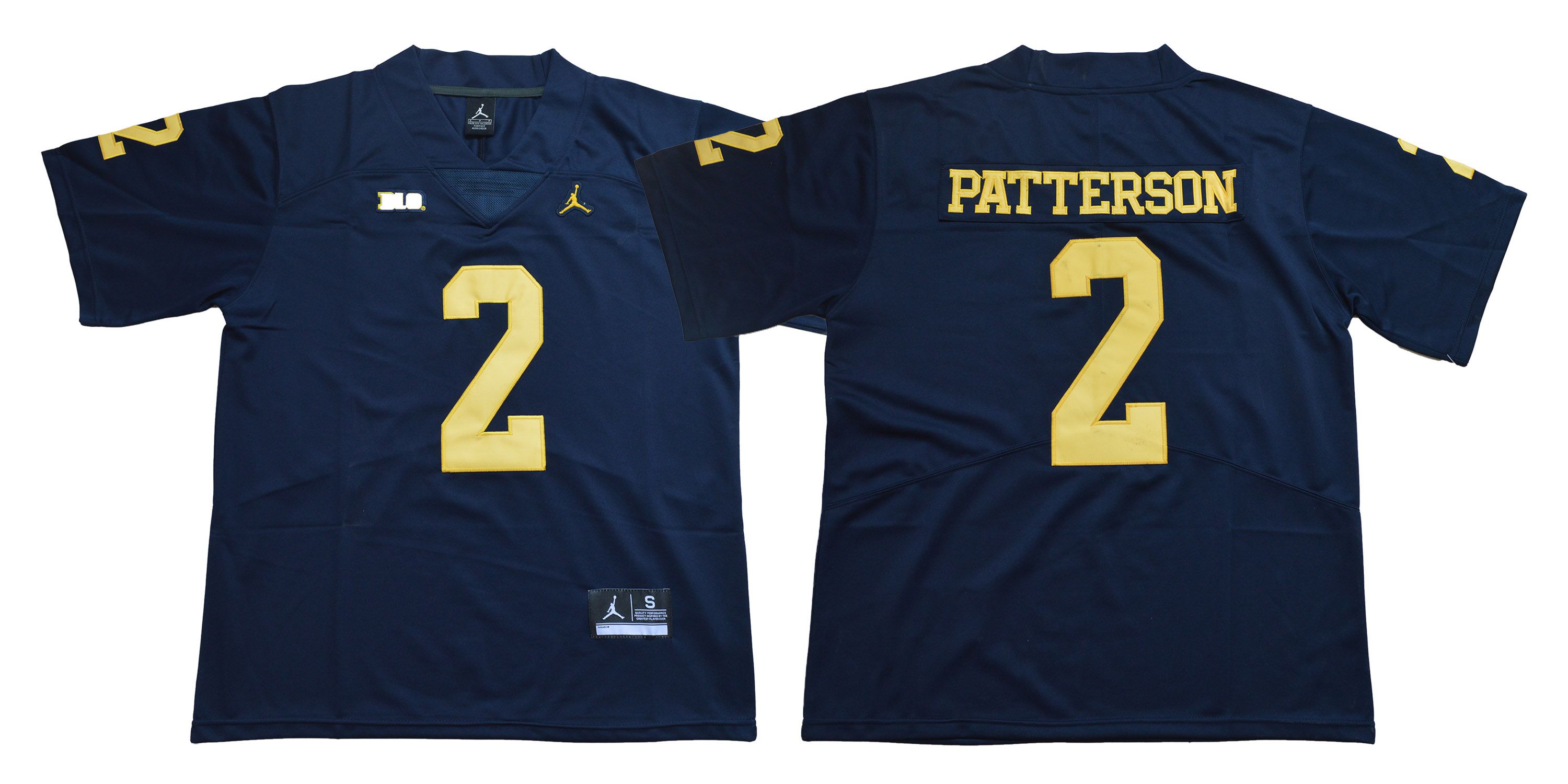 Men Michigan Wolverines #2 Patterson Blue NCAA Jerseys